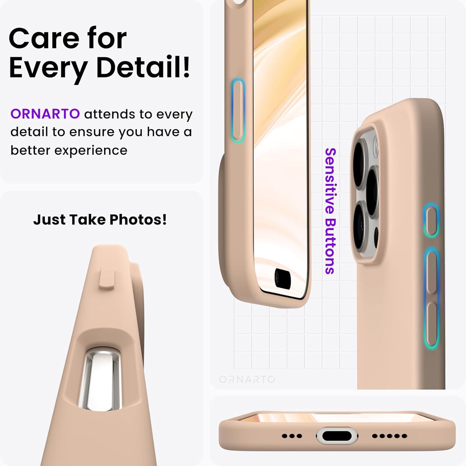 iPhone 16 Pro Hülle Silikon 6,3 Zoll Flüssig Wüstensand