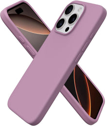 Flüssiges Silikon iPhone 16 Pro Hülle Lila Flieder 6,3 Zoll