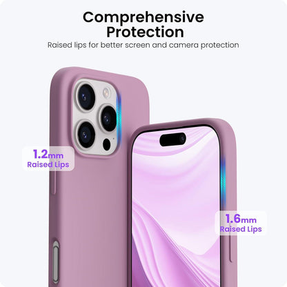 ORNARTO iPhone 16 Pro Hülle Silikon 6,3 Zoll - Lila Flieder Schutzhülle Case 2024