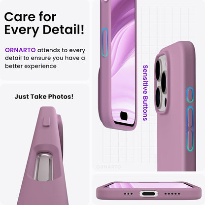 Silikon Hülle für iPhone 16 Pro 6,3 Zoll - Lila Schutzhülle FlüssigSilikon