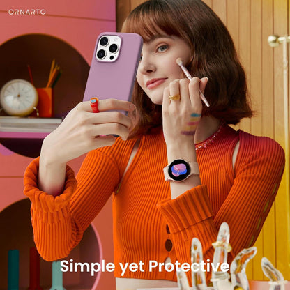 iPhone 16 Pro Hülle Silikon 6,3 Zoll flüssiges Silikon Lila Flieder