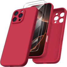iPhone 16 Pro Max Hülle Kameraschutz Silikon Schutzhülle Rot