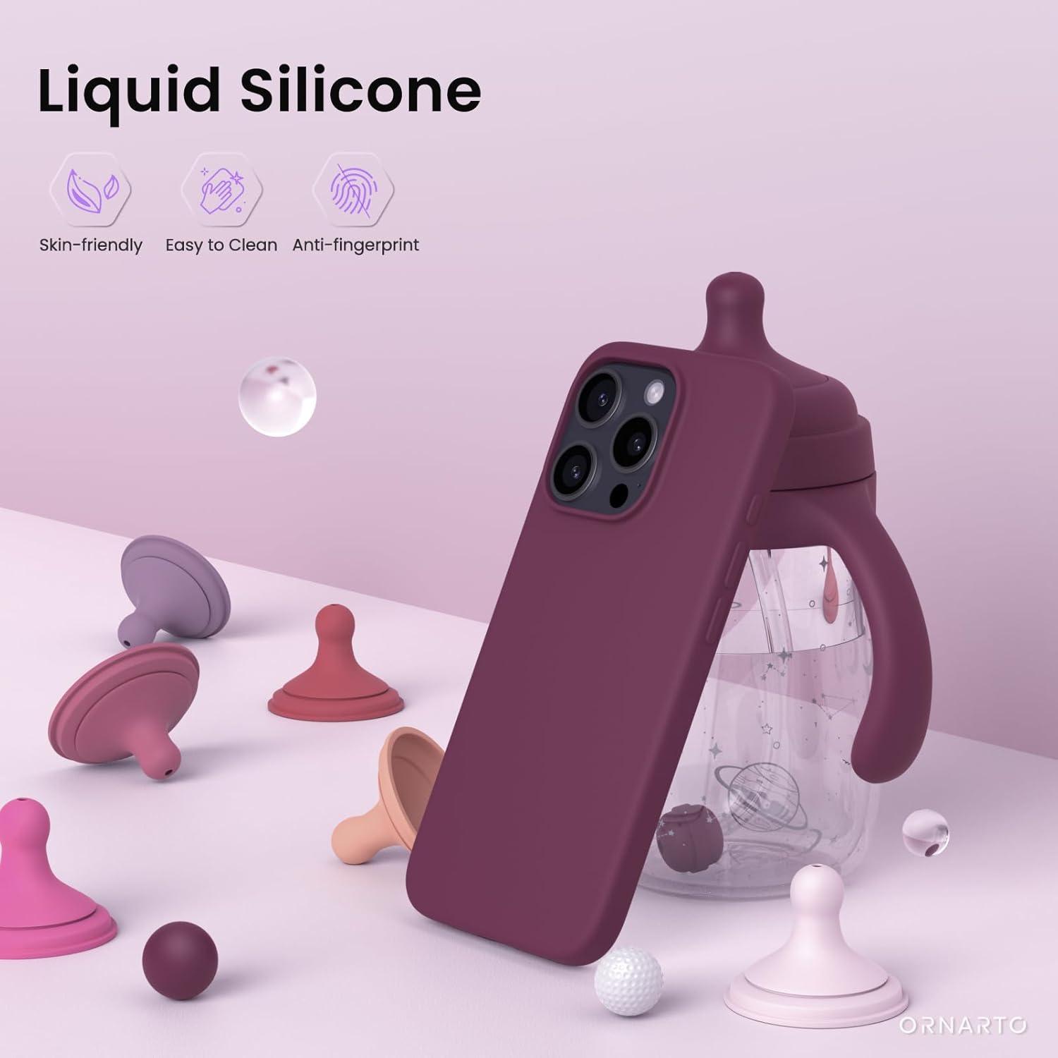 iPhone 16 Pro Hülle Silikon dünne Schutzhülle flüssiges Silikon