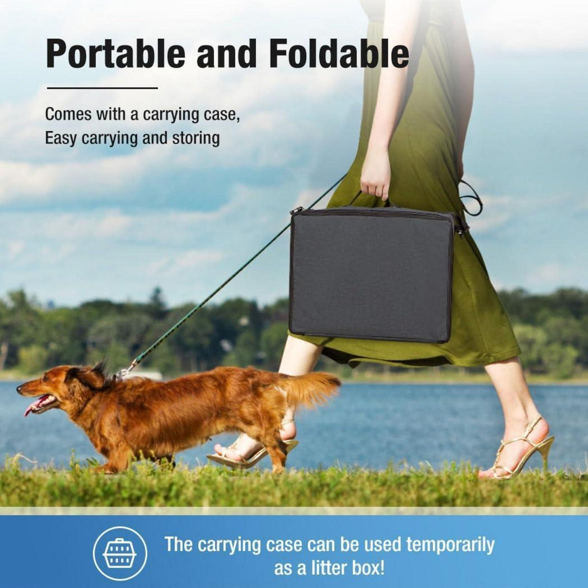 2-in-1 Haustier Transportbox: Hundebox & Katzentrage, Faltbar