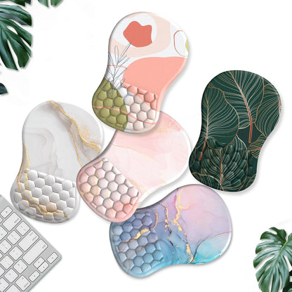 Ergonomische Handauflage Mauspad Memory-Schaum Rutschfest Rosa