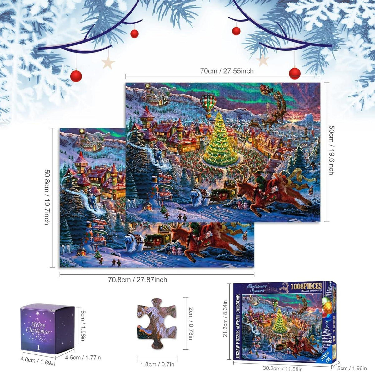 Adventskalender Puzzle Weihnachten Nord Erwachsene 1008 Teile