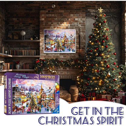 Adventskalender 2024 Vintage Puzzle Weihnachten Dekoration