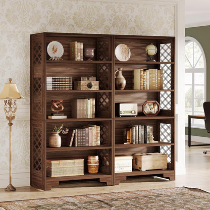 Vintage 6-Tier Bücherregal 180cm – Stehendes Regal für Wohnzimmer & Büro