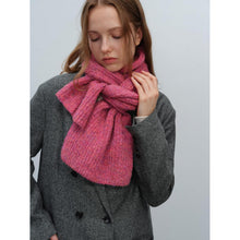 Wintermützen & Schal Set Damen Herren 2-teilig Strick Grobstrick Rosa