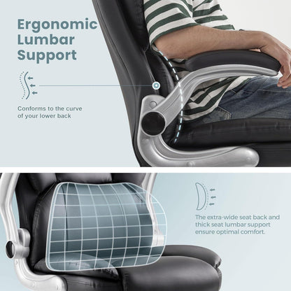 Bürostuhl Ergonomisch Schwarz höhenverstellbar mit Armlehne