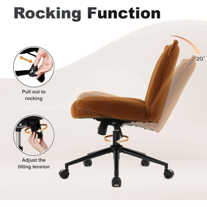 Ergonomischer Bürostuhl ohne Armlehnen, Schreibtischstuhl