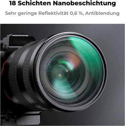K&F Concept Nano-K Serie 82mm Shimmer Diffusion Filter Optisches Glas 18 Schichten Nano-Beschichtung