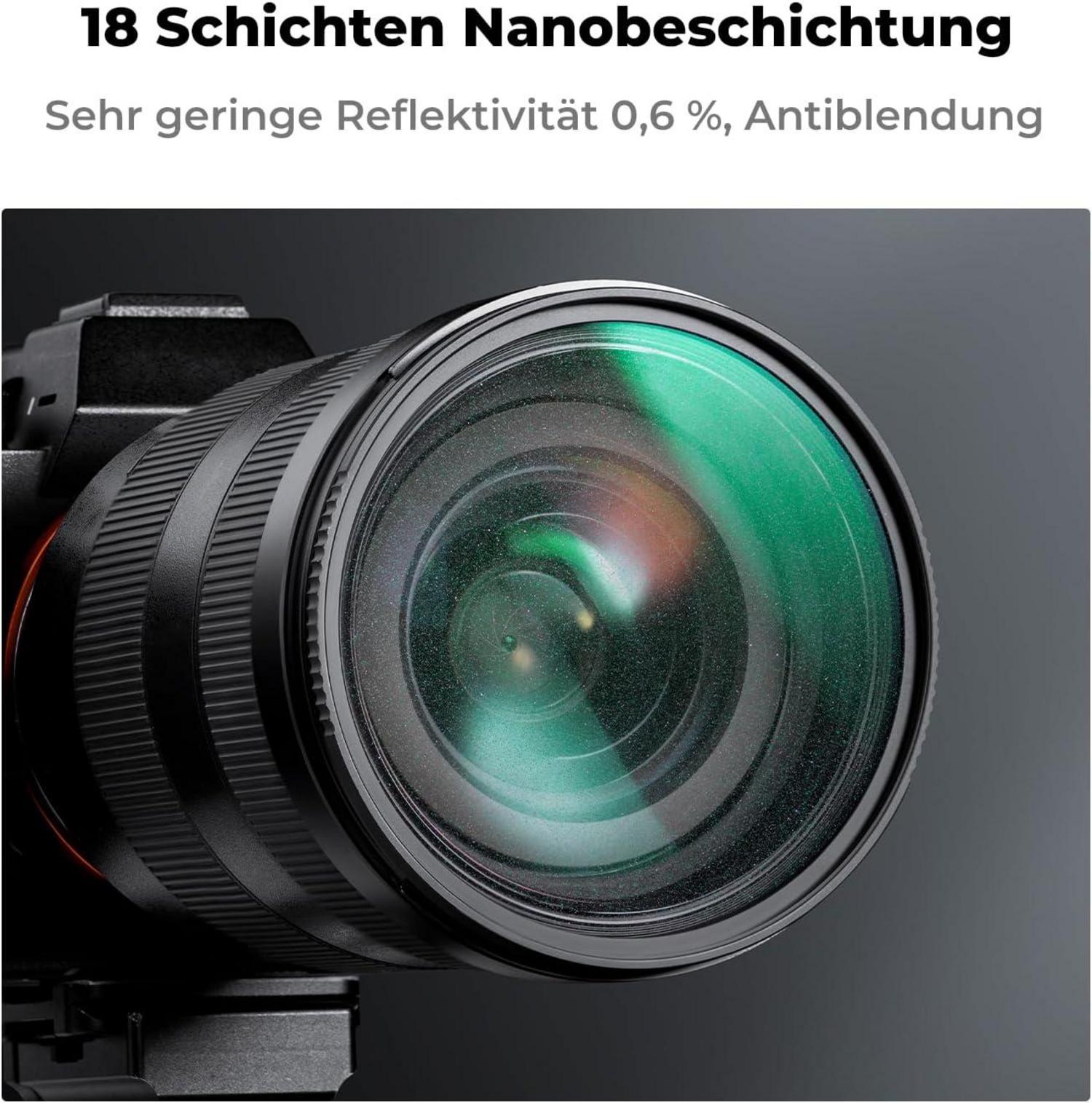 K&F Concept Nano-K Serie Shimmer Diffusion Filter 77mm Optisches Glas 18 Schichten Nano-Beschichtung