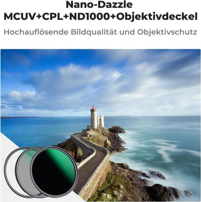 49mm K&F Concept Nano D-Serie Filterset Polfilter UV ND1000