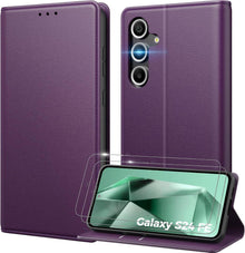 Handyhülle für Samsung Galaxy S24 FE 5G - PU Leder Klapphülle