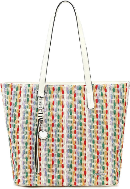 Moderne Damen Handtasche Shopper Kunstleder Floral Design
