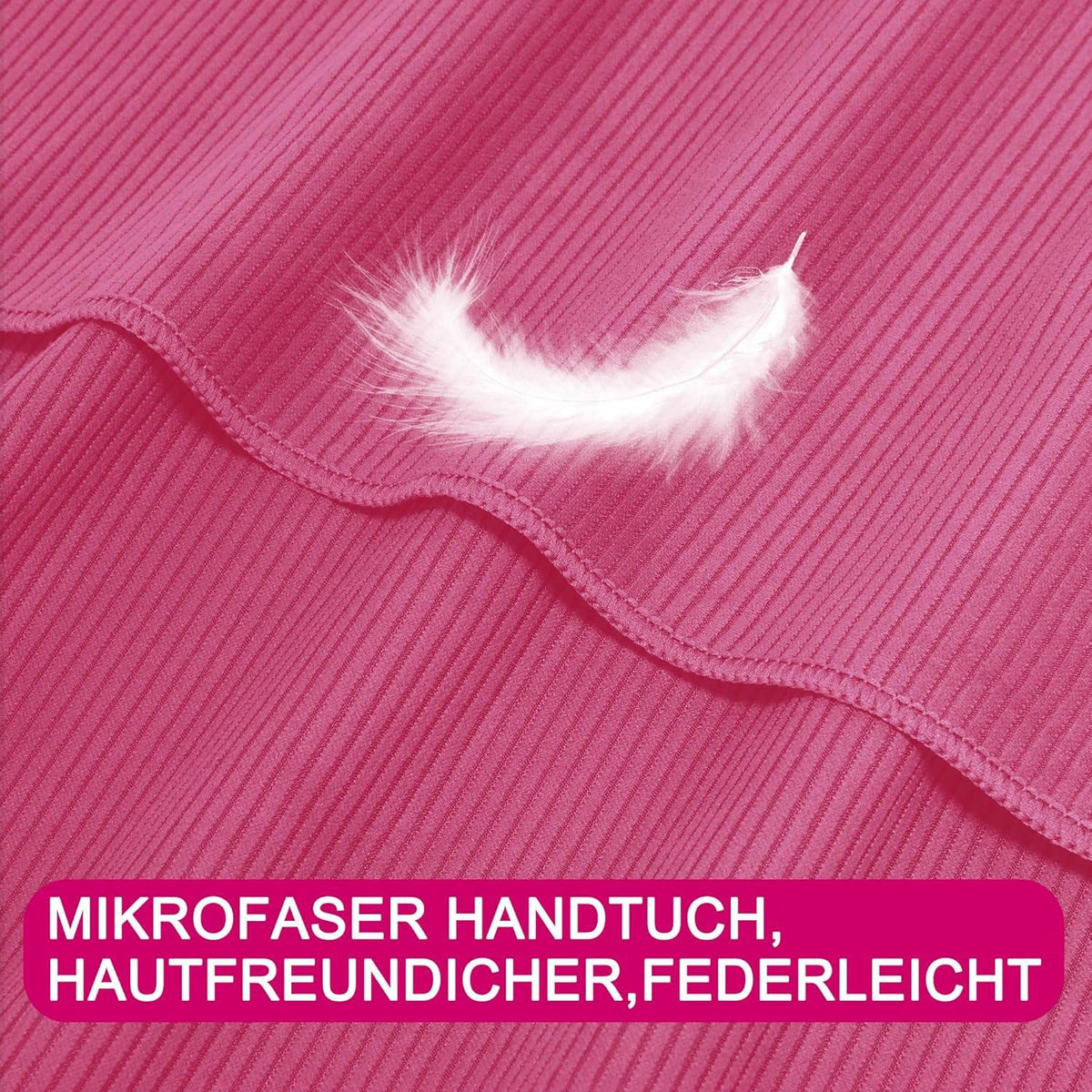 Mikrofaser Handtuch Set 100x50cm 3 Stück Rosa Fitness