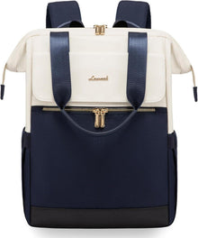 Rucksack Damen Blau mit Laptopfach 15,6 Zoll wasserdicht elegant Uni