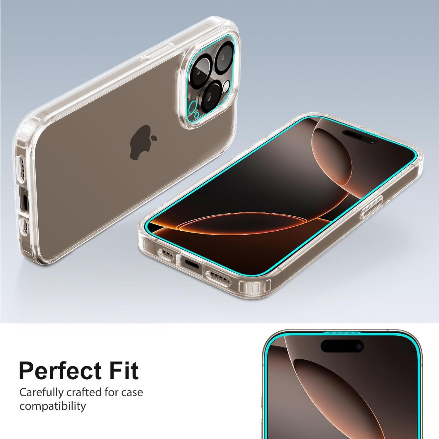 SPARIN iPhone 16 Pro Max Panzer Schutzglas 3D Folie 6.9 Zoll Blasenfrei Staubfrei