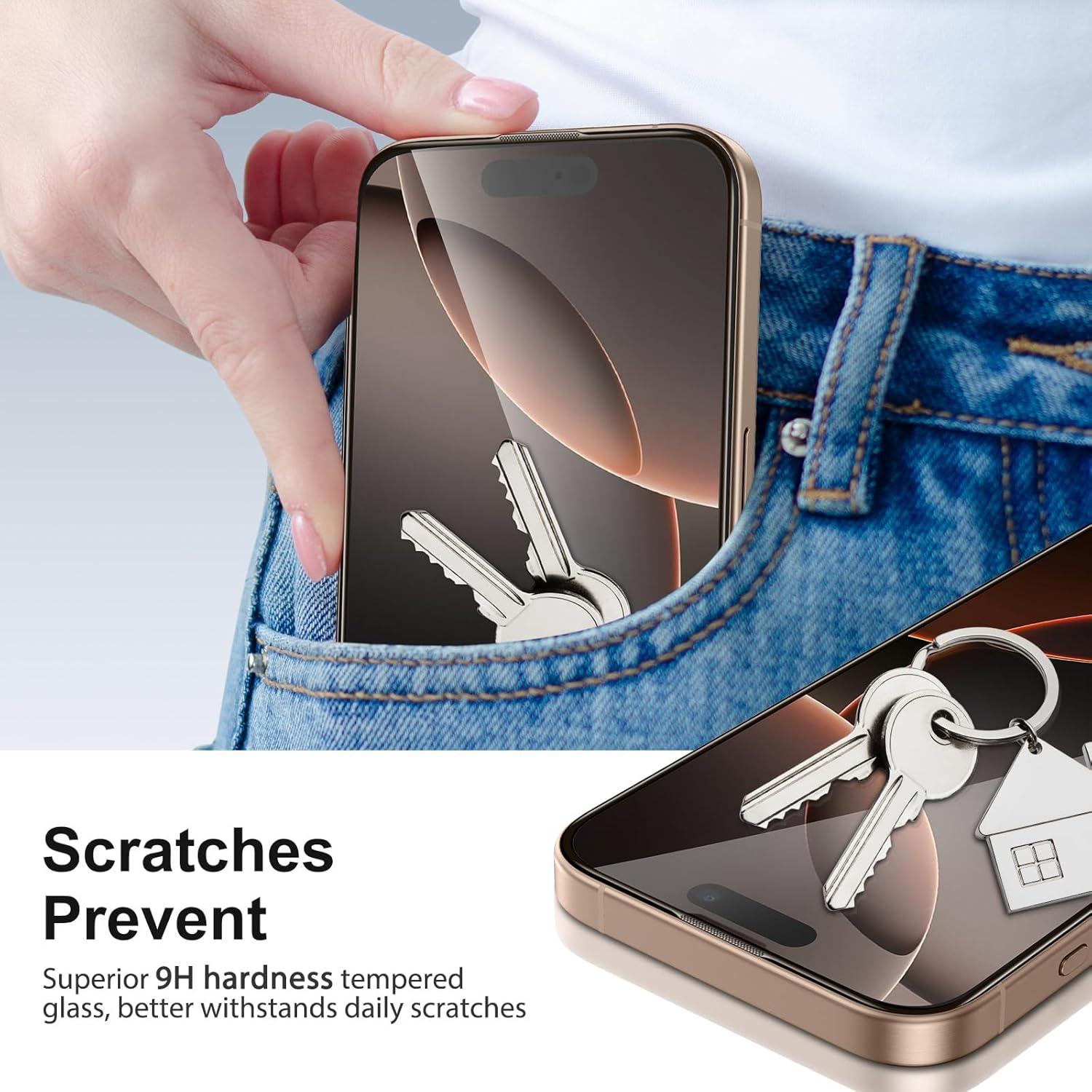 SPARIN iPhone 16 Pro Max Panzer Schutzglas 3D Folie 6.9 Zoll Blasenfrei Staubfrei