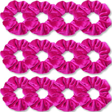 Premium Samt Haargummis 12er Set für Damen und Mädchen, einfarbig