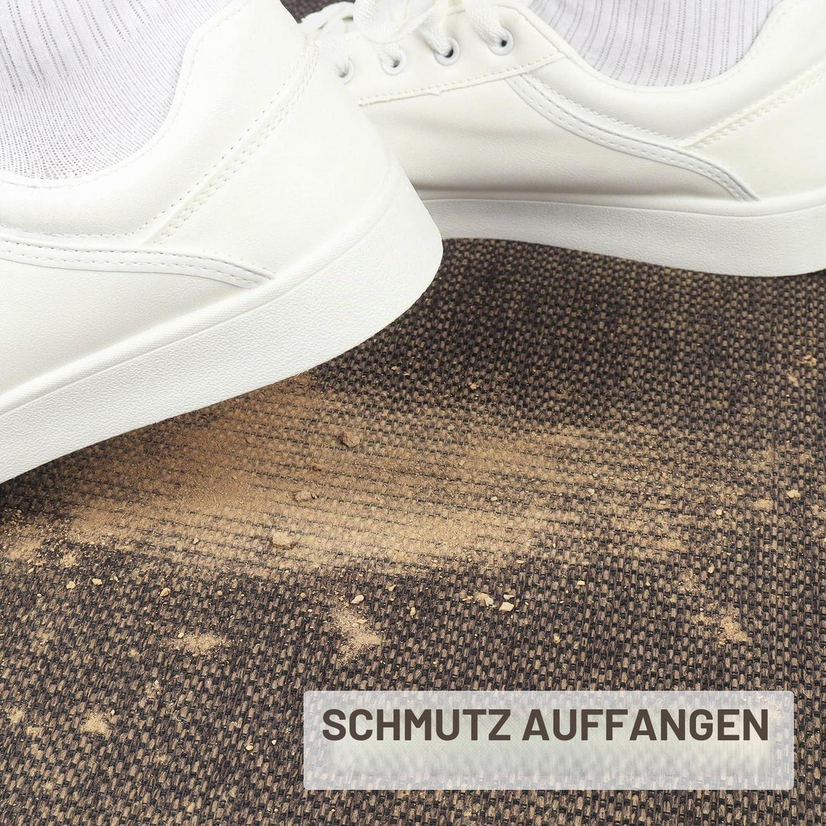 Fussmatte Innen 90x150 cm – Rutschfest & Waschbar Braun