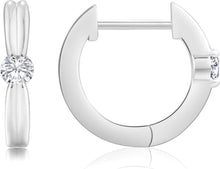 Silber Creolen Damen mit Zirkonia Stein hypoallergen 925