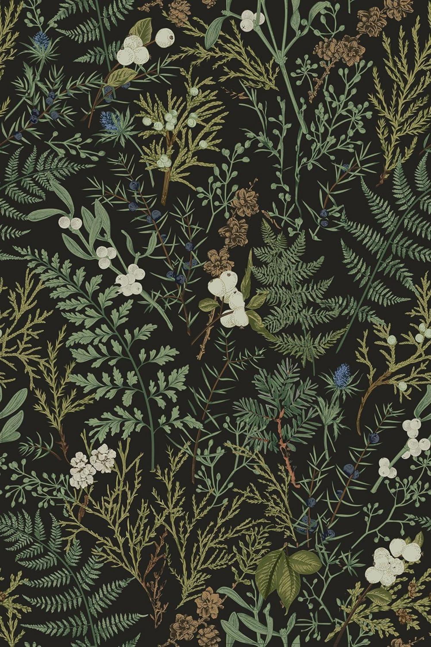 Selbstklebende Tapete Blätter Floral Wandpapier PVC Vinyl D 0.4W x 3L