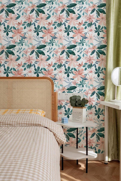 Selbstklebende Tapete Blätter Floral Wanddeko Akzentwand 44x300cm