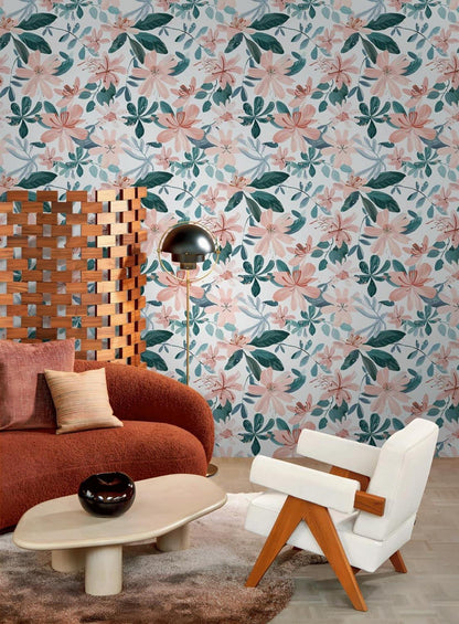 Selbstklebende Tapete Floral Blätter Wanddeko 44x1000cm