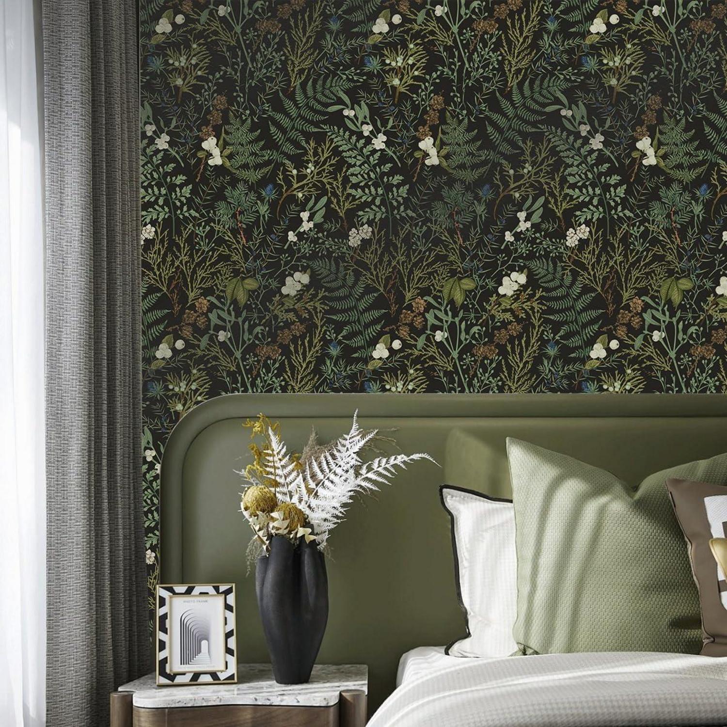 Selbstklebende Tapete Floral Blätter Wanddeko 44x1000cm