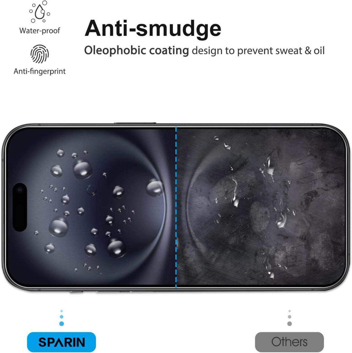 Panzer Schutz Glas für iPhone 16: 3er Packung mit Positionierhilfe