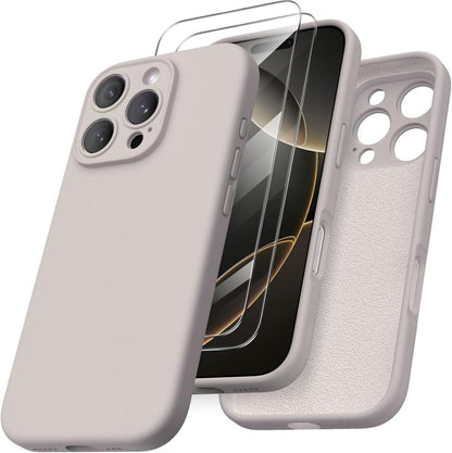 iPhone 16 Pro Hülle Silikon Kameraschutz 2 Schutzfolien 6.3 Zoll