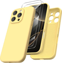 iPhone 16 Pro Hülle mit Kameraschutz und Schutzfolien, flüssiges