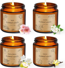 Duftkerze Set Sojawachs ätherische Öle 4x Geschenkidee Frauen