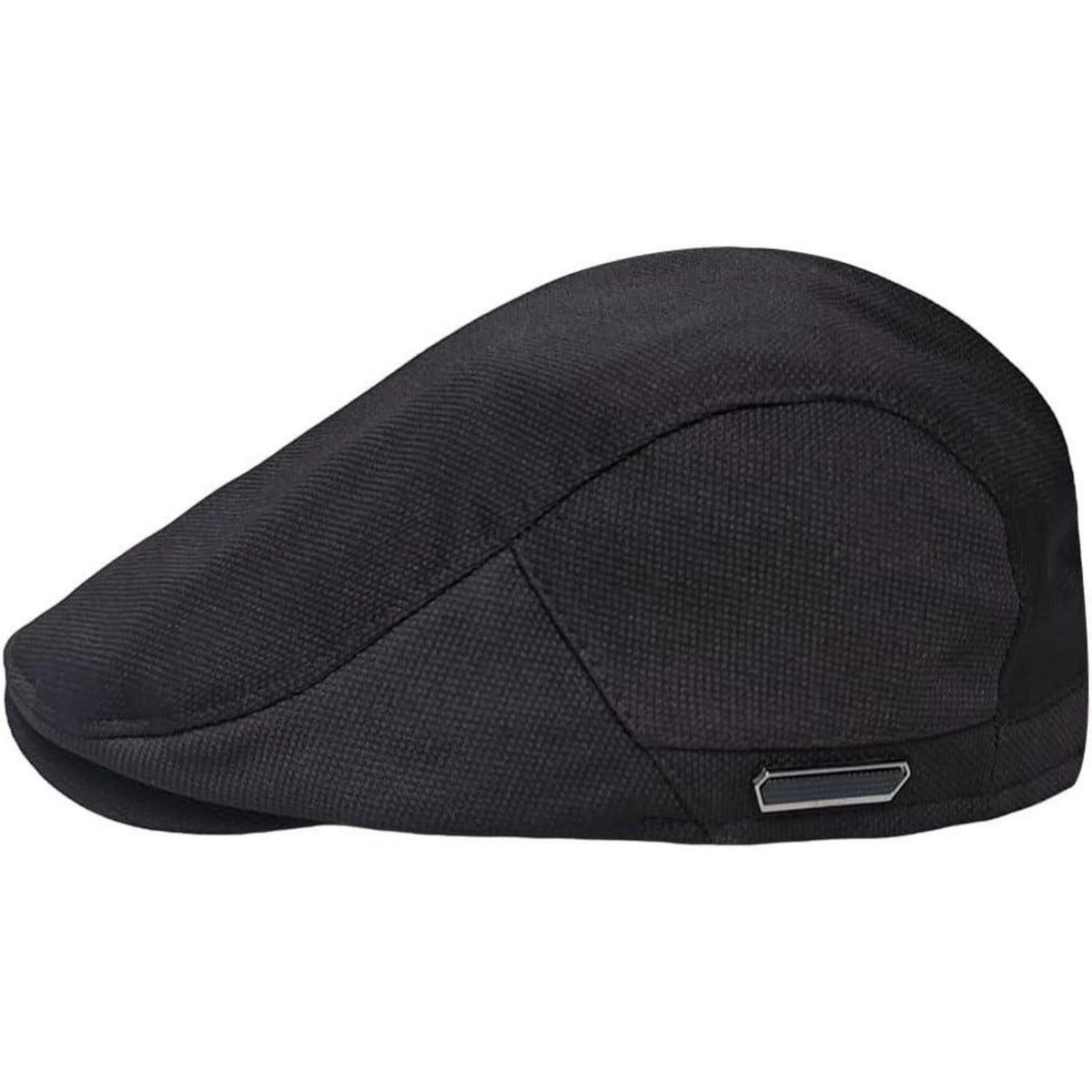 Herren Schiebermütze mit Futter – Gatsby Flatcap Newsboy Cap Schwarz