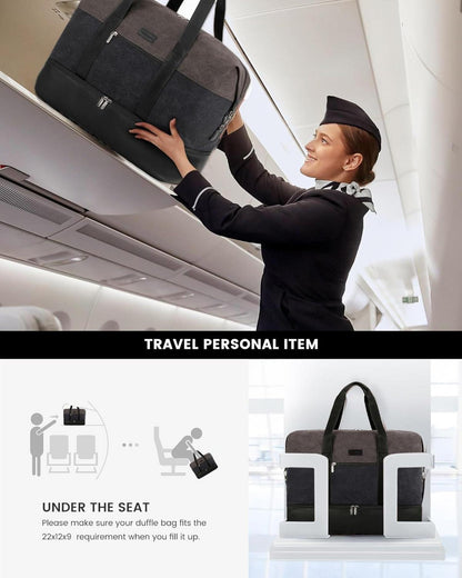 Moderne LOVEVOOK Reisetasche Weekender Herren 56L Handgepäck Sporttasche mit