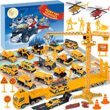 Adventskalender 2024 Autos Kinder Junge 24 Stück Legierung Baufahrzeug