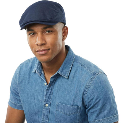 Herren Schiebermütze mit Futter – Gatsby Flatcap Blau