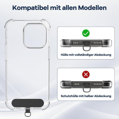 Caslord Handykette Universal für alle Smartphones, 2 Stück Schwarz+Dunkelgrau