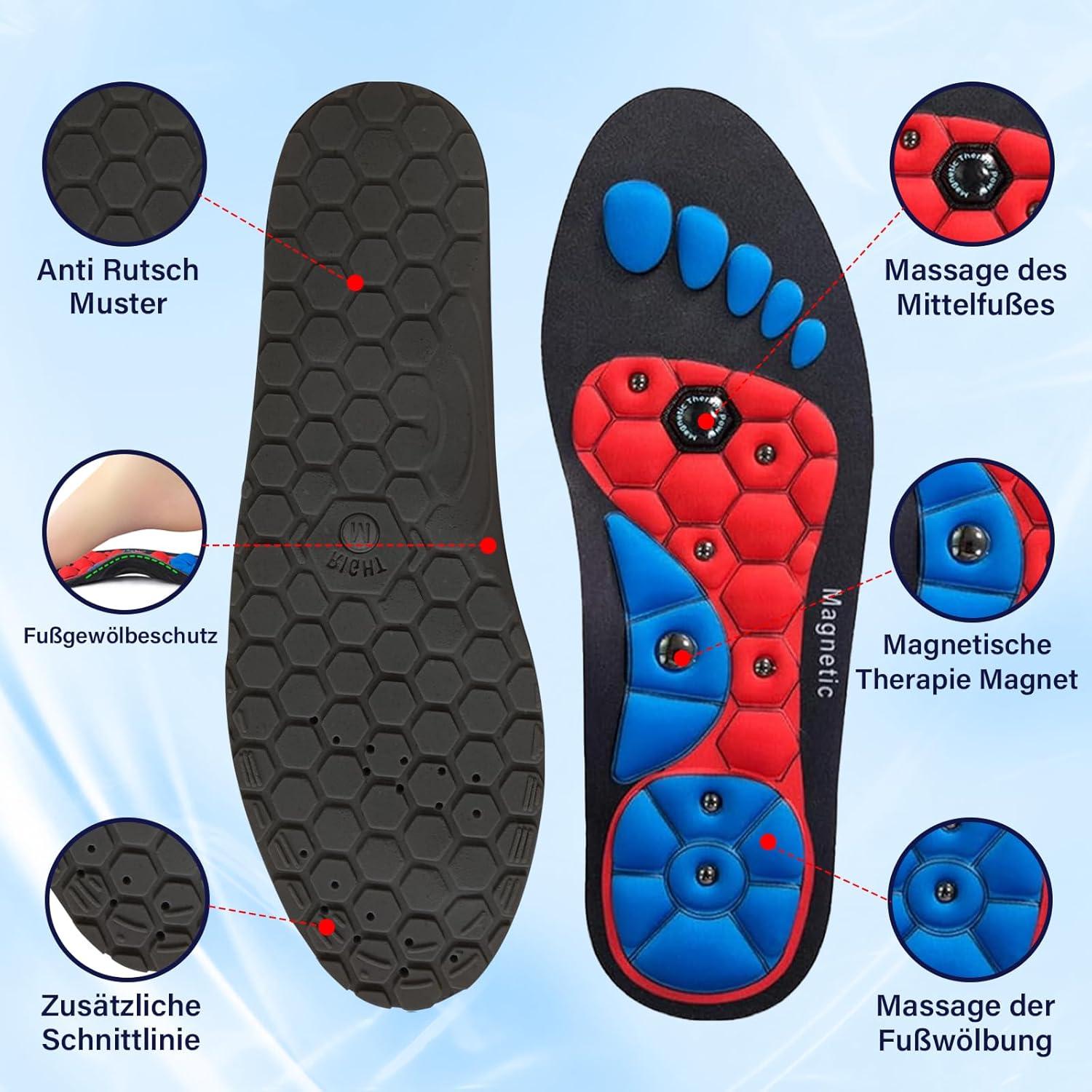 Magnetische Einlegesohlen Massage Akupunktur Orthopädische