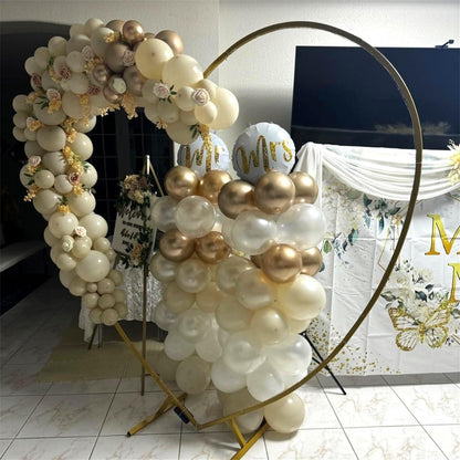 Luftballons Beige Gold 60 Stück 12 Zoll Retro für Geburtstag, Hochzeit, Babyparty