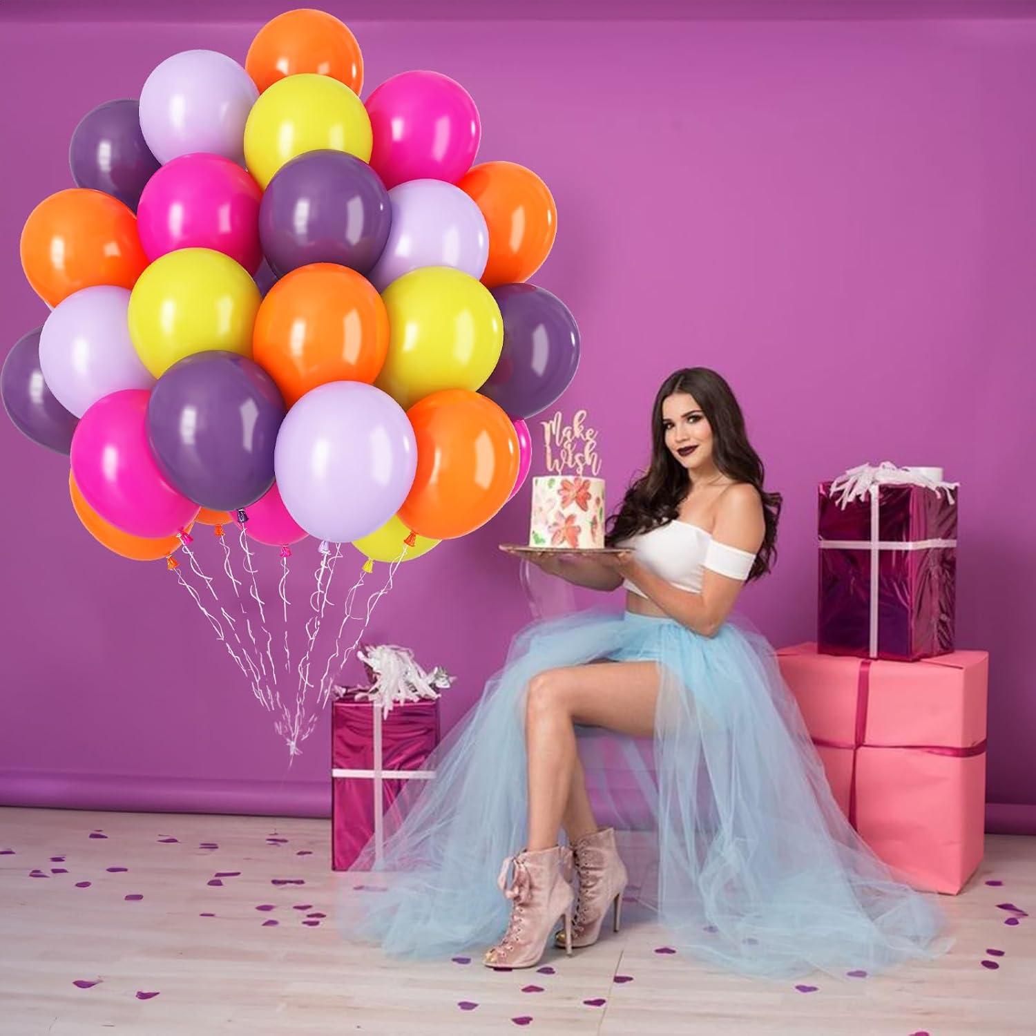 Luftballon Bunt Summer 60 Stück 12 Zoll Pastell Macaron Farben für Mädchen Geburtstag Party Deko