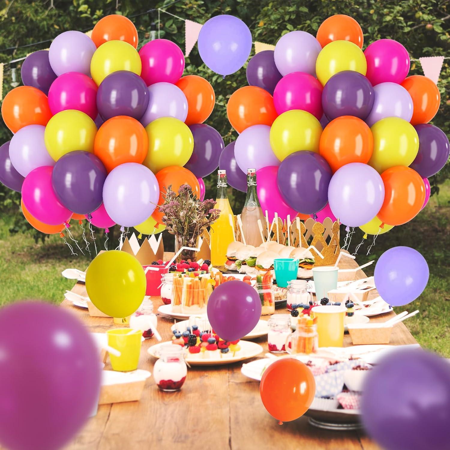 Luftballons Sommer 60 Stück bunte 12 Zoll Macaron & Regenbogen Farben