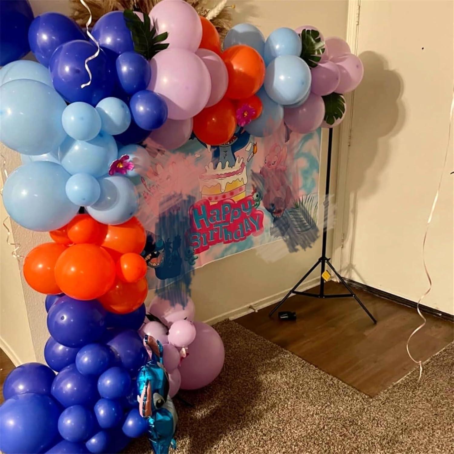 60 Stück Blau Lila Pink Luftballons 12'' Metallic Silber für Party Deko