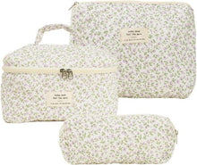 3-teiliges Kosmetiktaschen-Set Make-up Tasche Blumenmuster