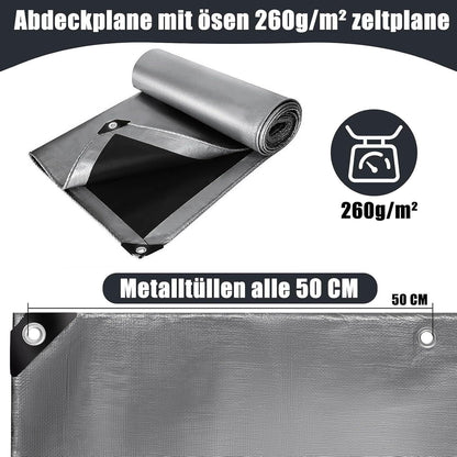 Abdeckplane 4x8m wasserdicht UV-stabil für Garten & Auto