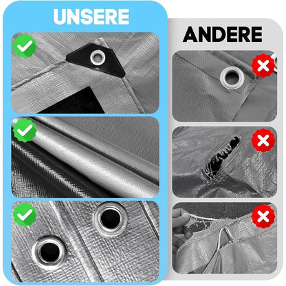 Abdeckplane 4x8m wasserdicht UV-stabil für Garten & Auto