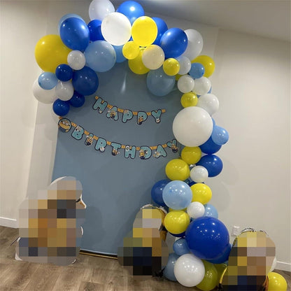 Lichtblaue und hellgelbe Luftballons, 60-teiliges Set, 12