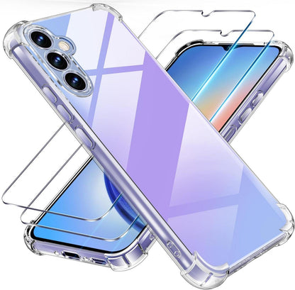 Schutzfolie Panzerglas Hülle Samsung Galaxy A34 5G Stoßfest